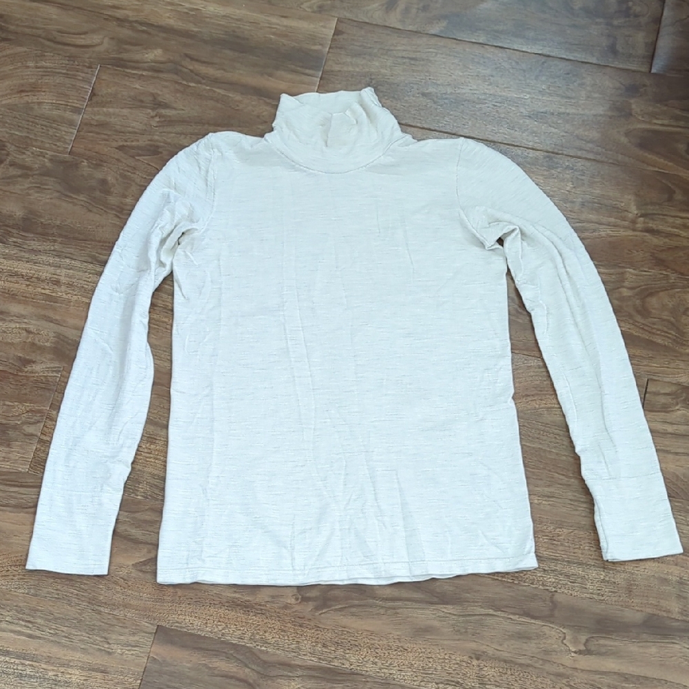 Athleta Off-White Wool Blend Turtleneck Baselayer